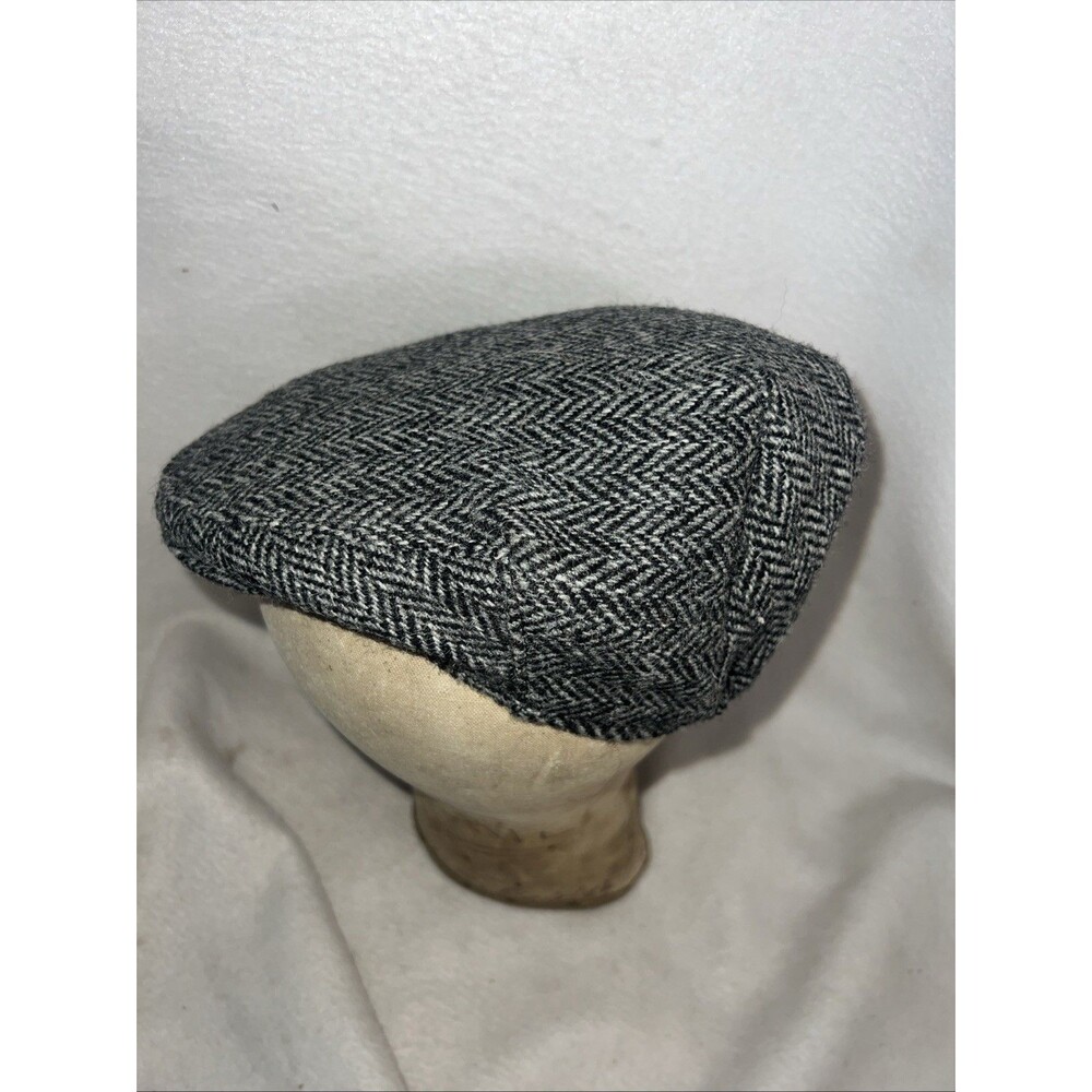 Glen Appin of Scotland Newsboy Cabbie Hat HARRIS TWEED Wool Britain Herringbone